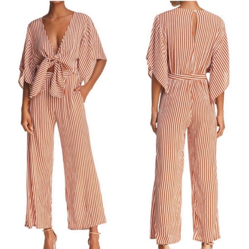 Faithful the Brand Tilos Red & White Jumpsuit size M / US 6